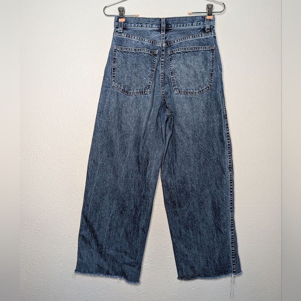 Uniqlo Womens Blue Y2K Denim Baggy Slouchy Wide Leg Jeans 23 23x32 - Picture 4 of 7